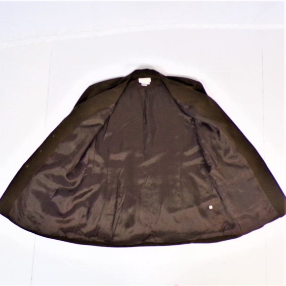 DUE PER DUE size 14 Jrs. brown 100% silk blazer - Picture 12 of 13